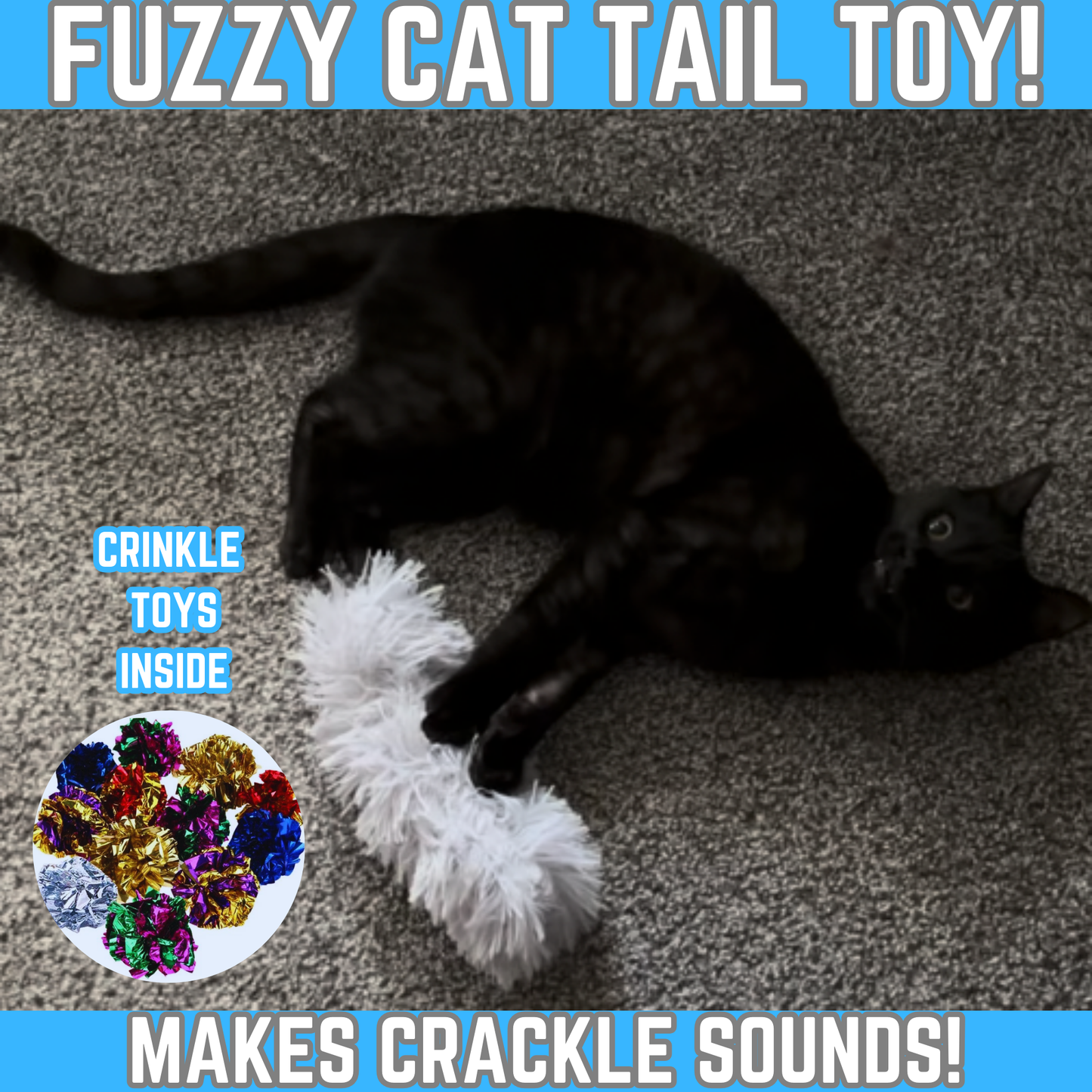 Cat Toy Pillows 3 Pack Soft & Durable Crinkle Ball & Catnip