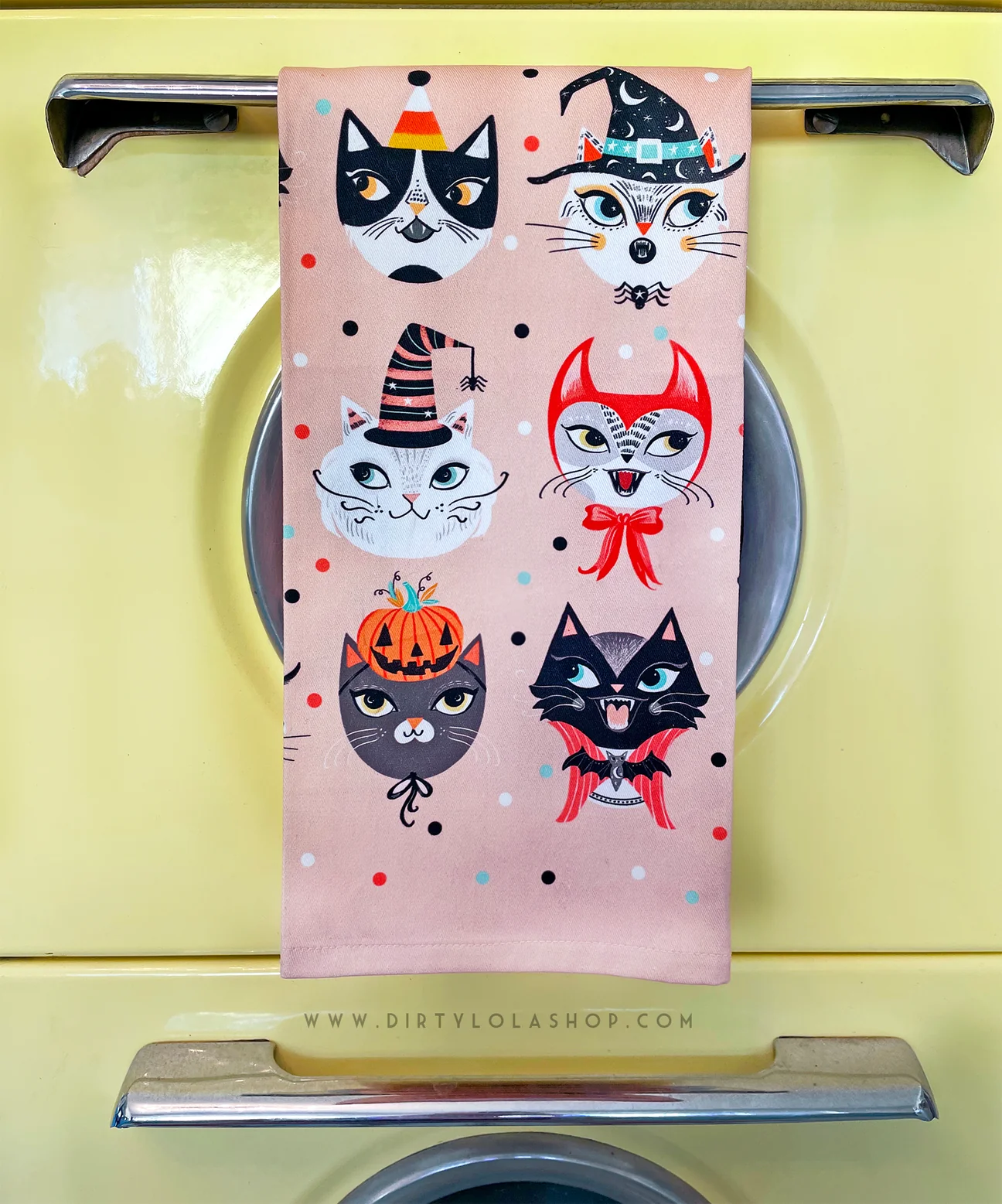 SPOOKY KITTIES - CAT TEA TOWEL