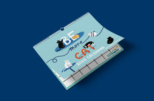 Be More Cat- 2025 A4 Double Page Hanging Calendar