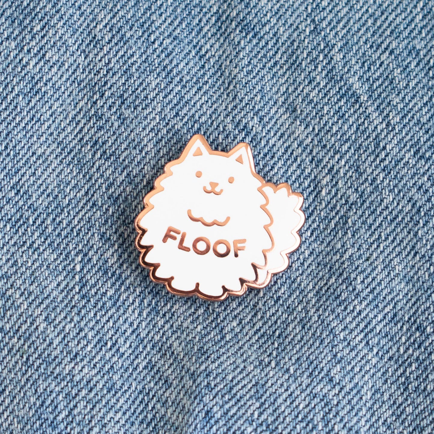 Floof Pin: Gold/grey