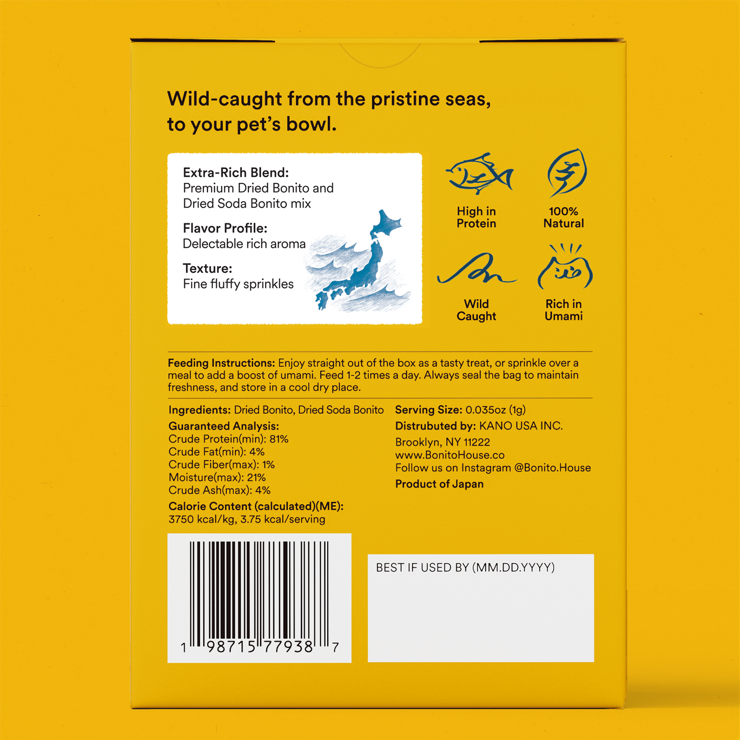 Umami Meal Topper: Bonito Flakes Treat for Cats and Dogs