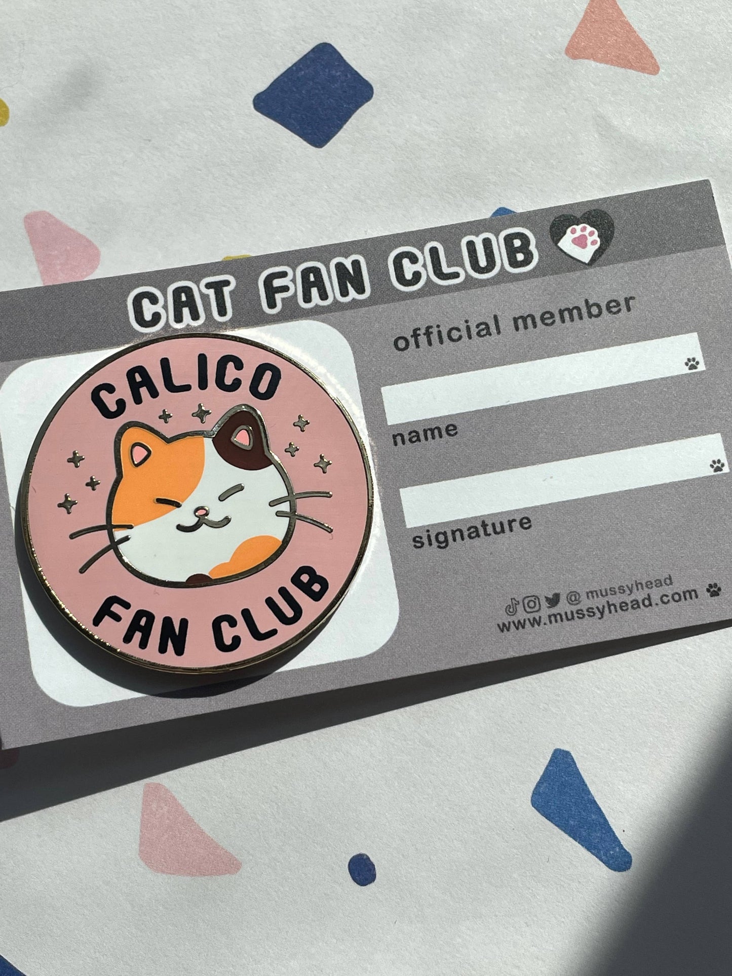 Cat Fan Club Hard Enamel Pin