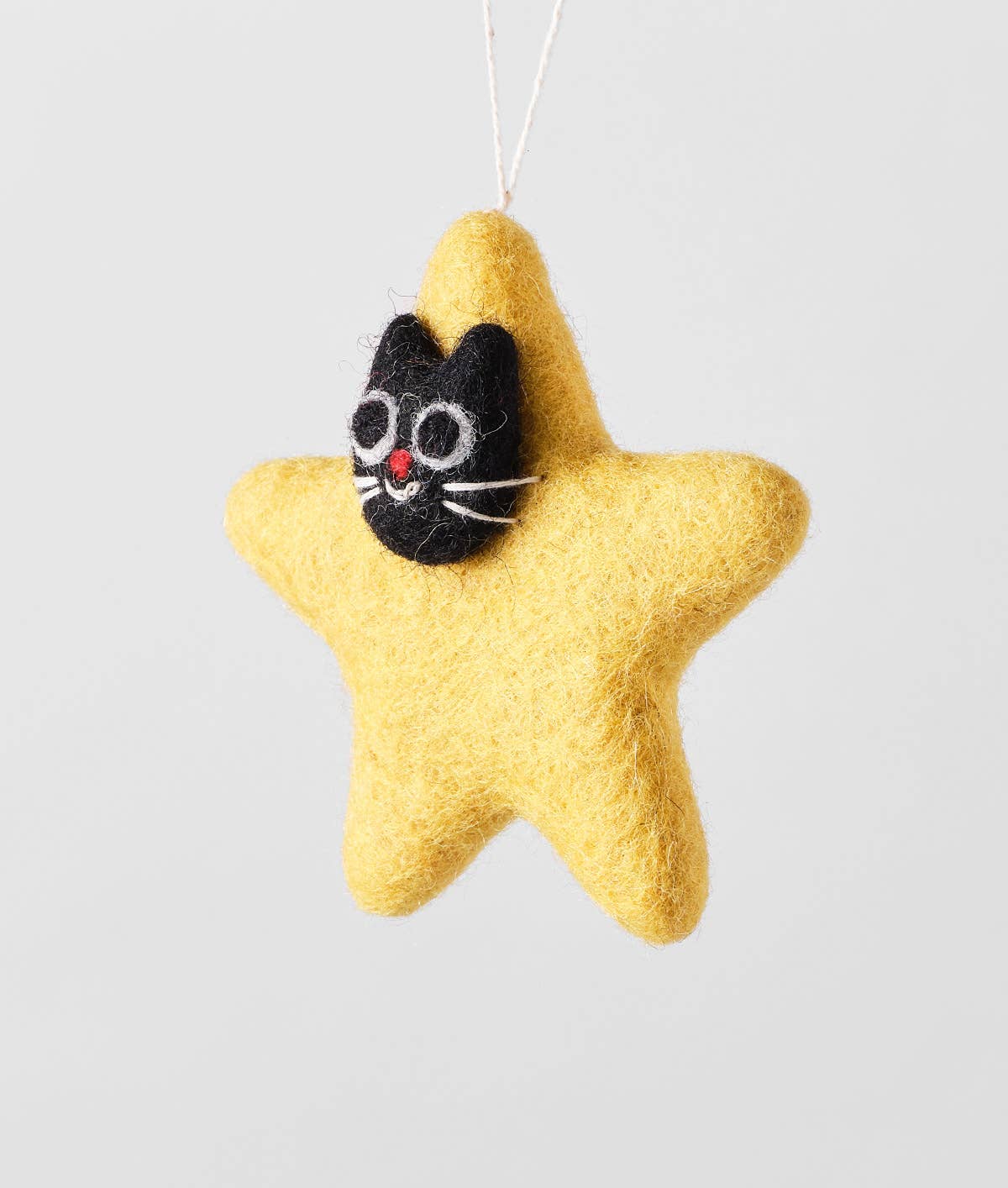 'Stella' Black Cat Hanging Felt Ornament