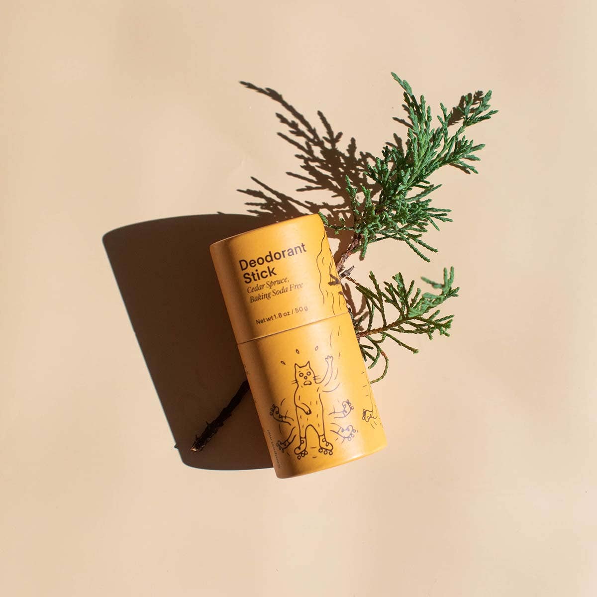 Cedar Spruce Baking Soda Free Deodorant Stick