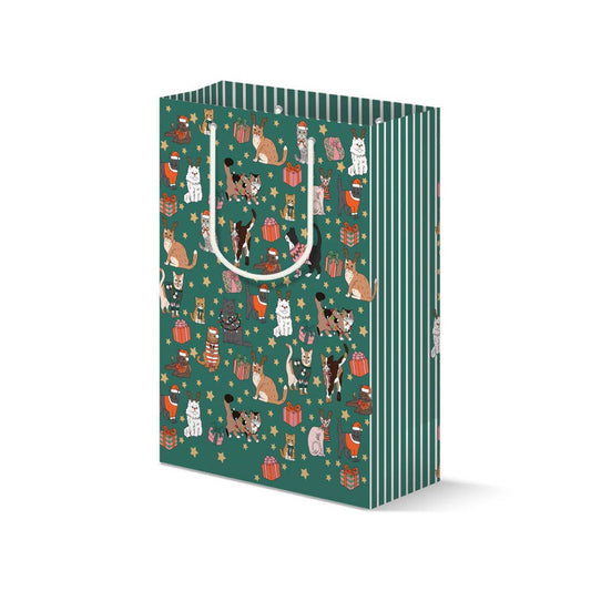 Holiday Cats Gift Bag