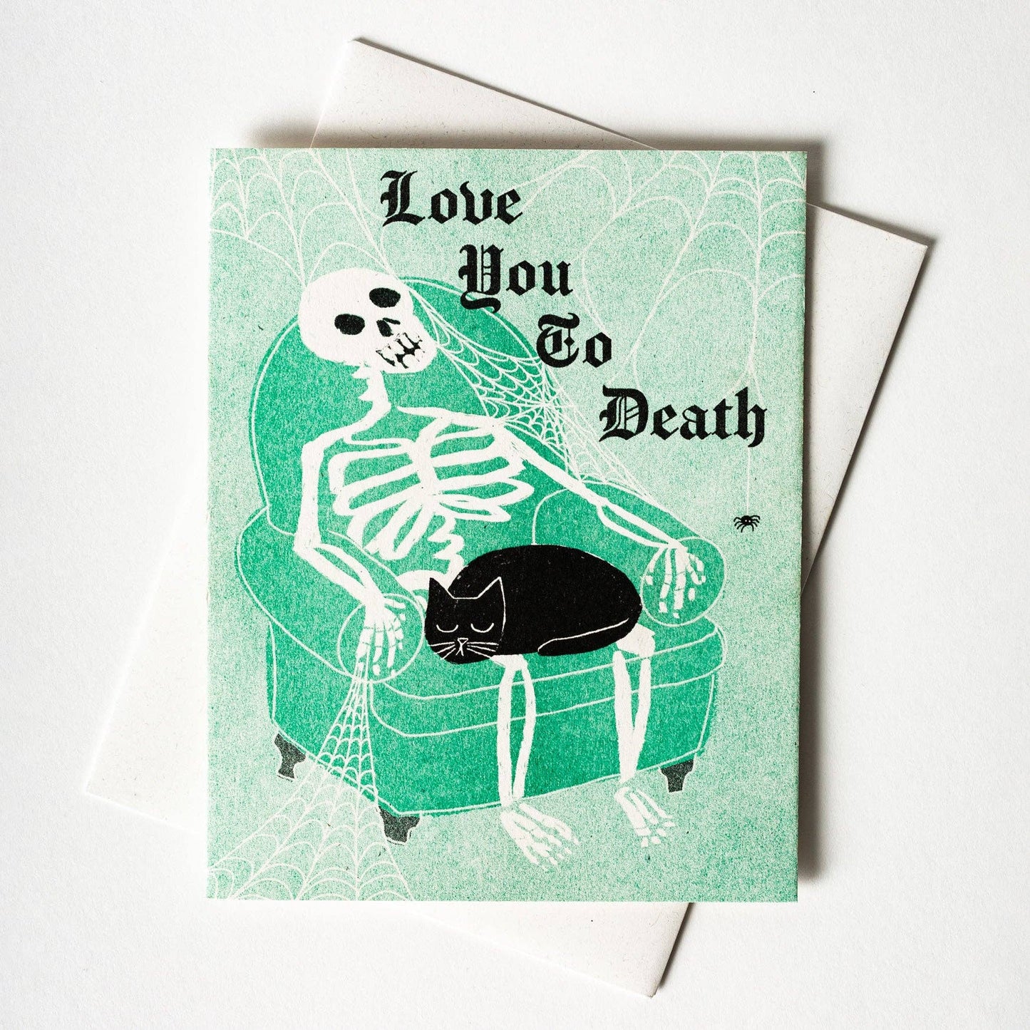 Love You To Death - Risograph Greeting Card