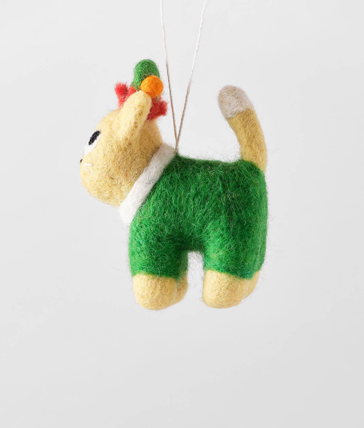 'Buddy' Elf Cat Hanging Felt Ornament