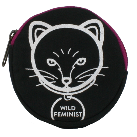 Cat Feminist Coin Purse: Pink