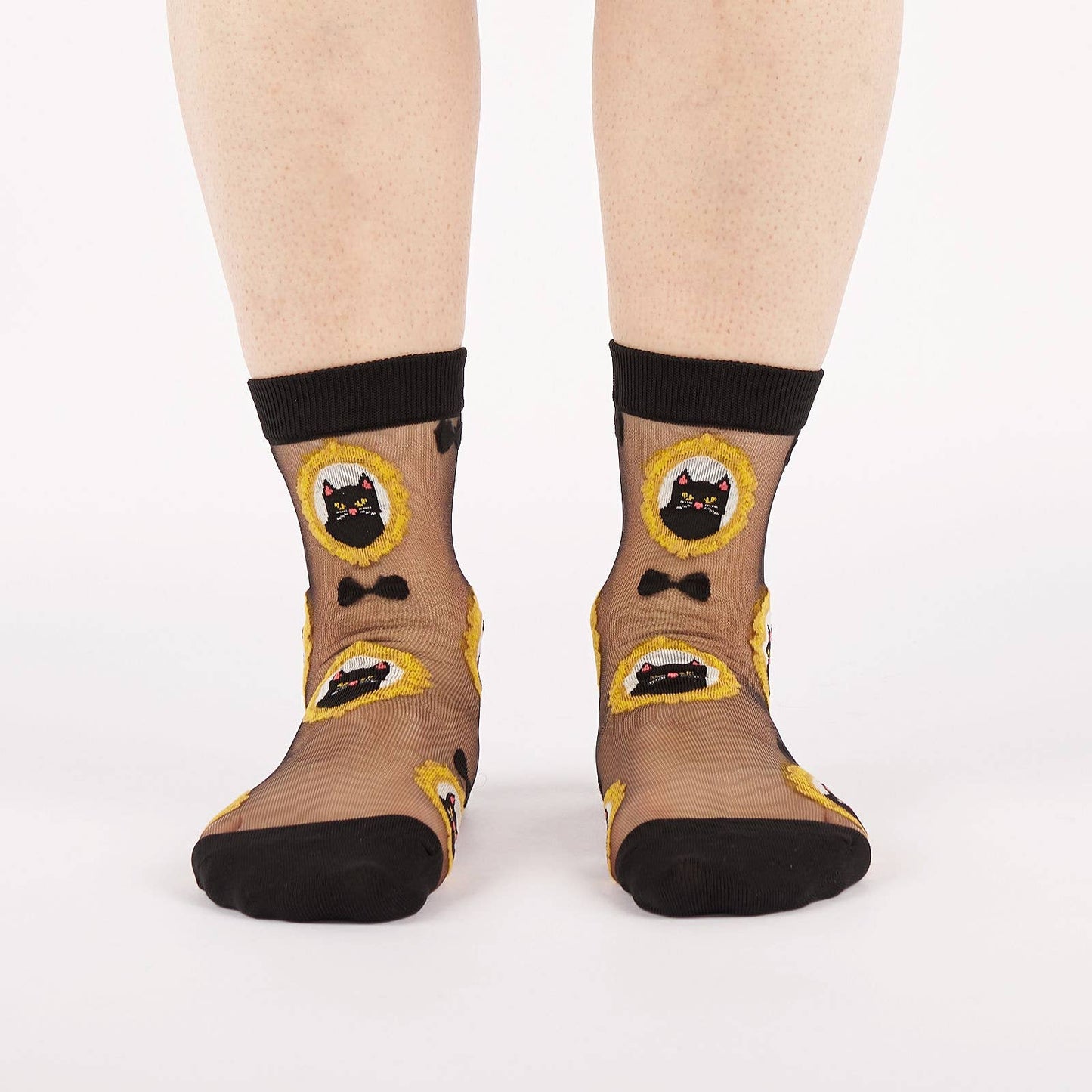 A-mew-sing Sheer Crew Socks