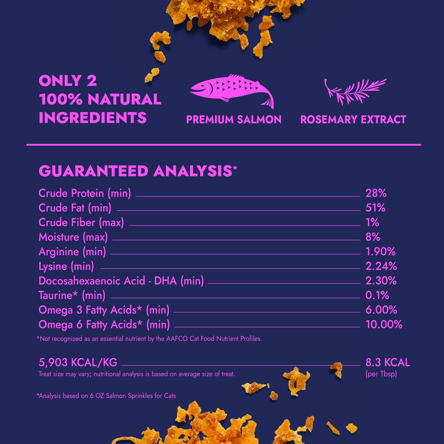 Freeze-Dried Salmon Sprinkles (Topper) for Cats, 6oz