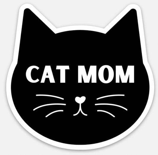 Cat Mom Vinyl Sticker