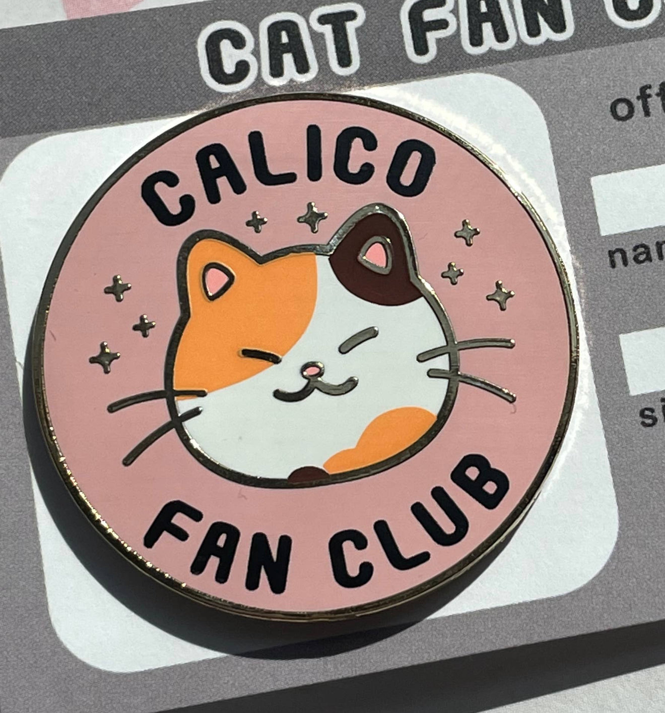 Cat Fan Club Hard Enamel Pin