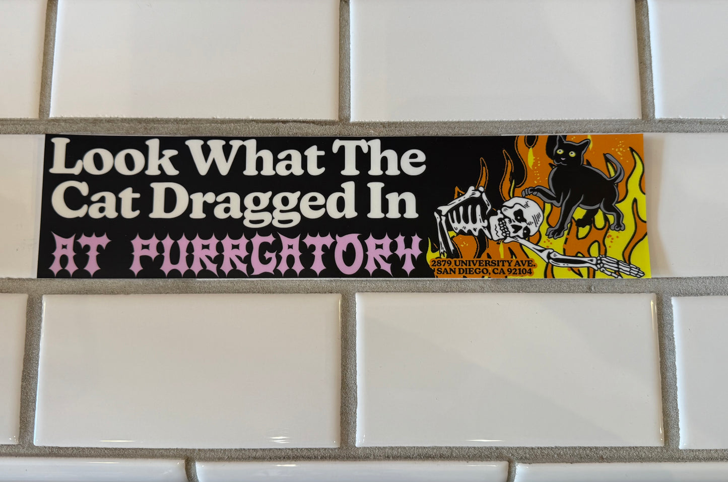 Purrgatory Bumper Sticker