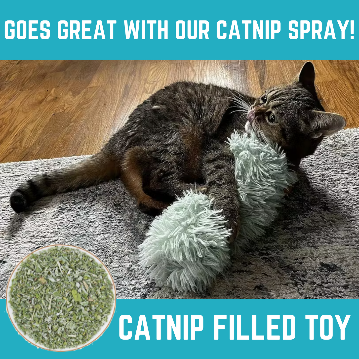 Cat Toy Pillows 3 Pack Soft & Durable Crinkle Ball & Catnip