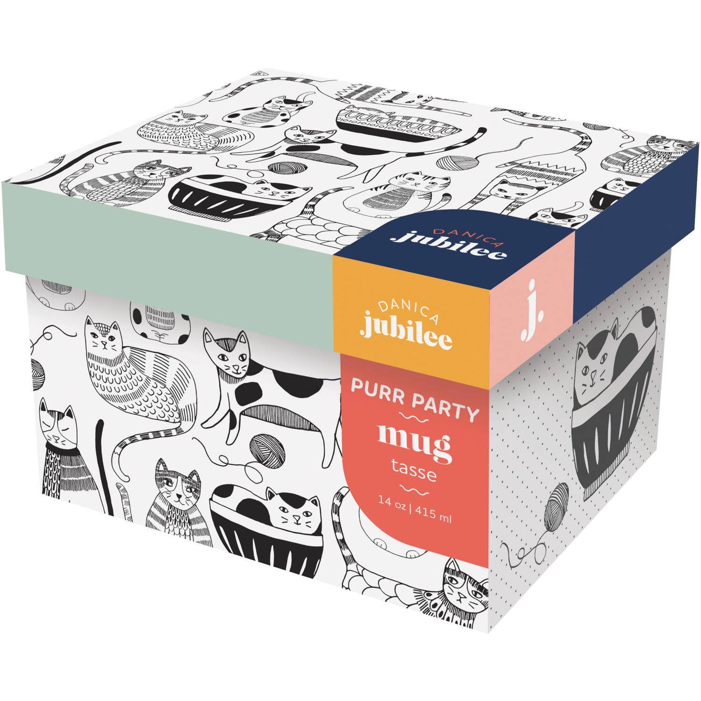 Purr Party Mug in a Box: Multi-Colored