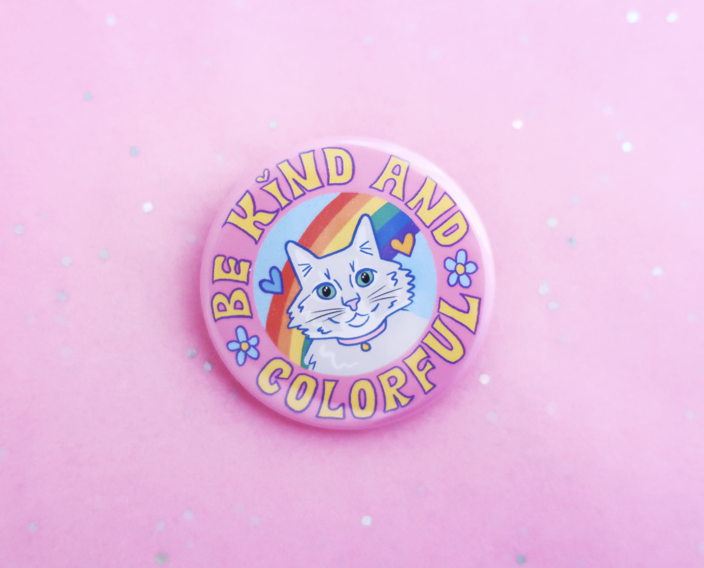 Be kind and colorful button