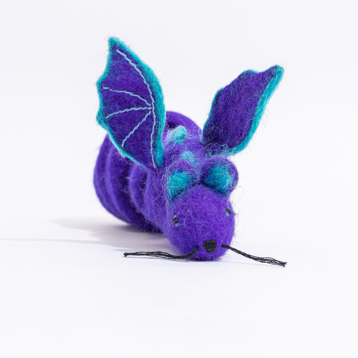 Wool Mouse Cat Toy 6-Foot-Tail - red rainbow unicorn dragon: Purple dragon