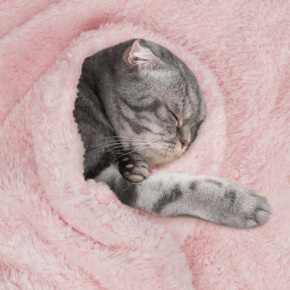 Fluffy Pet Blanket: Beige / Medium - 29" x 40"