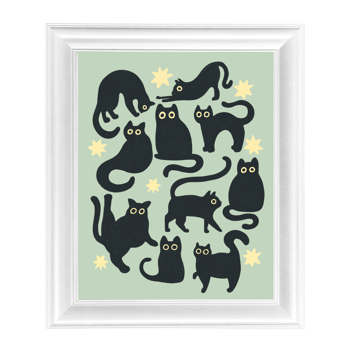 Silly Black Cats Home Decor 8x10 Art Print Poster
