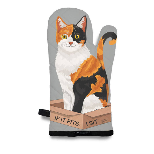 Calico Cat - If It Fits, I Sit Oven Mitt