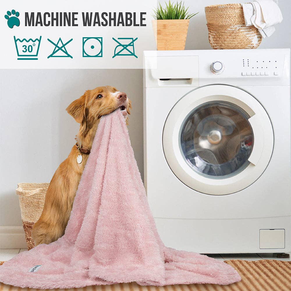 Fluffy Pet Blanket: Beige / Medium - 29" x 40"