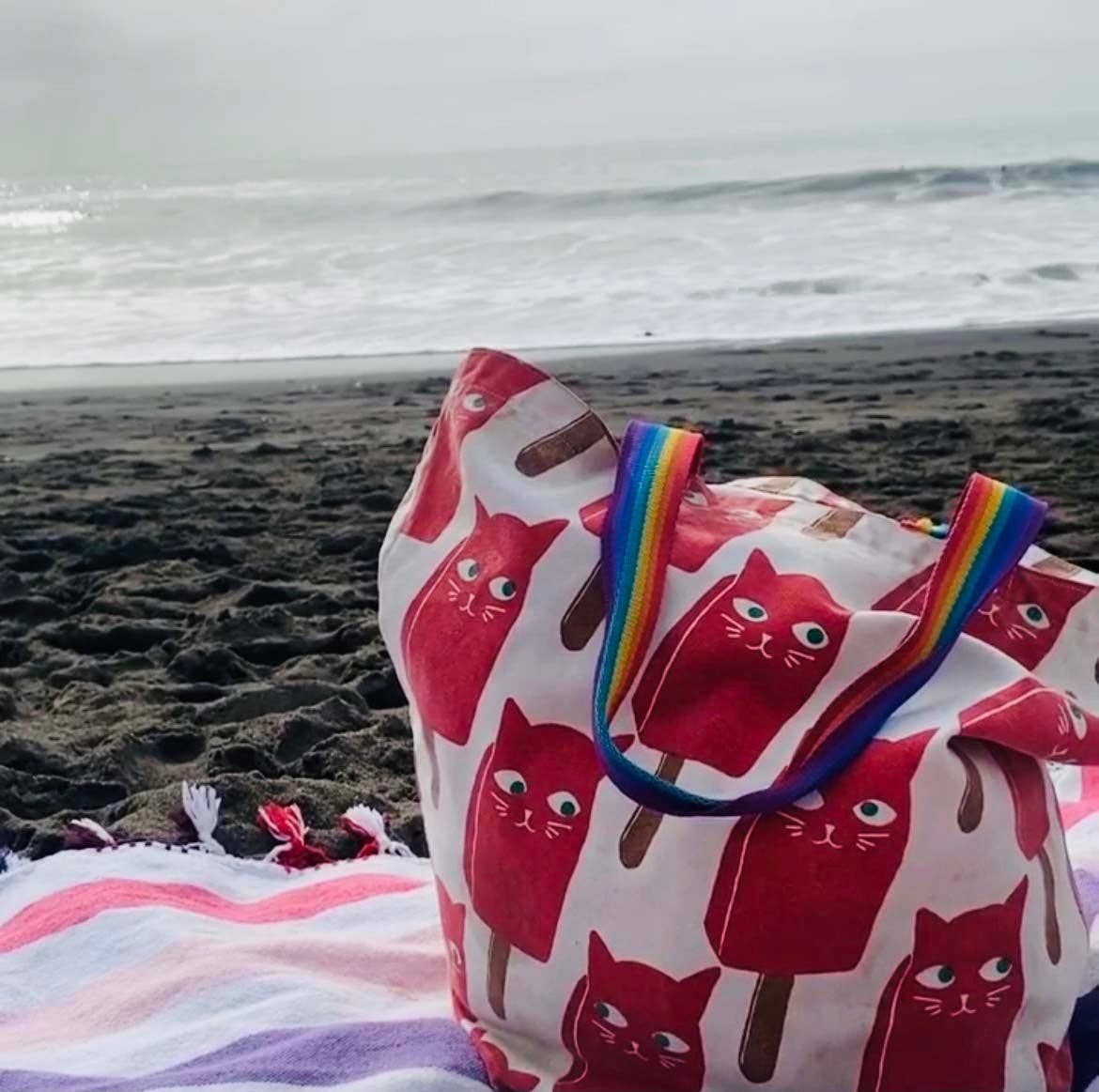 Allover Catsicle Tote Bag