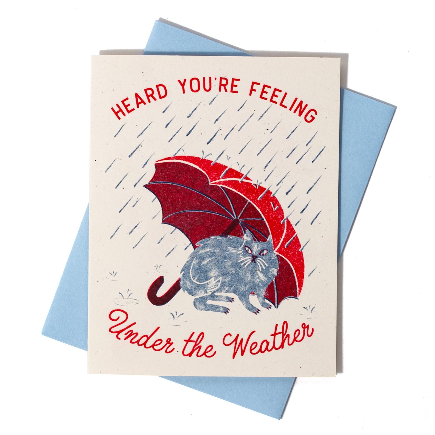 Risograph Get Well Card-BLANK INSIDE