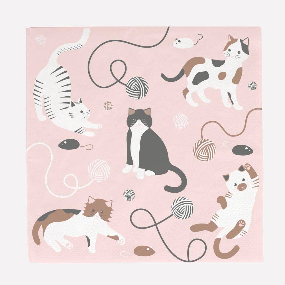 Cat Party Napkins - 20 count