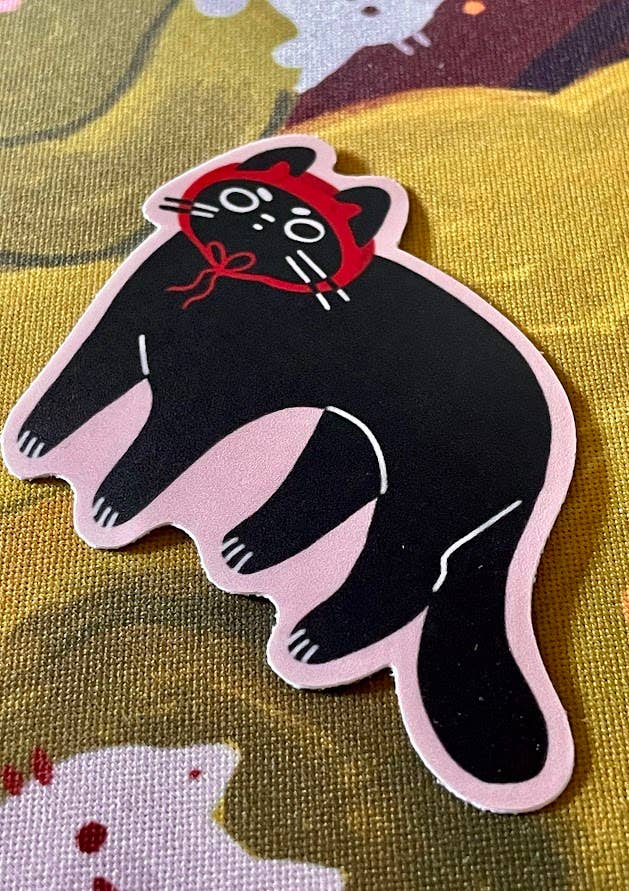 Evil Cat Matte Weatherproof Vinyl Sticker