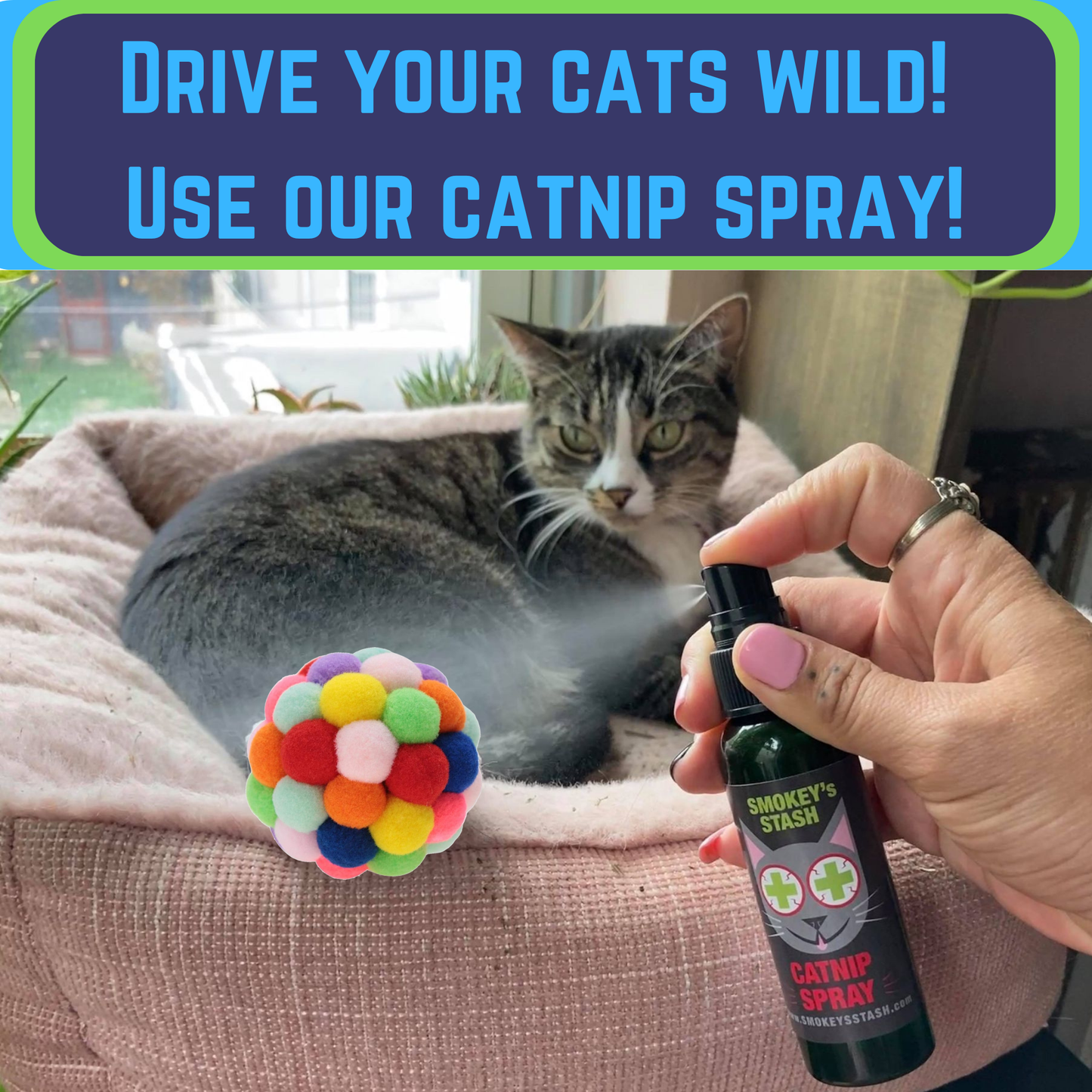Smokey's Stash Catnip Spray 2oz Bottle