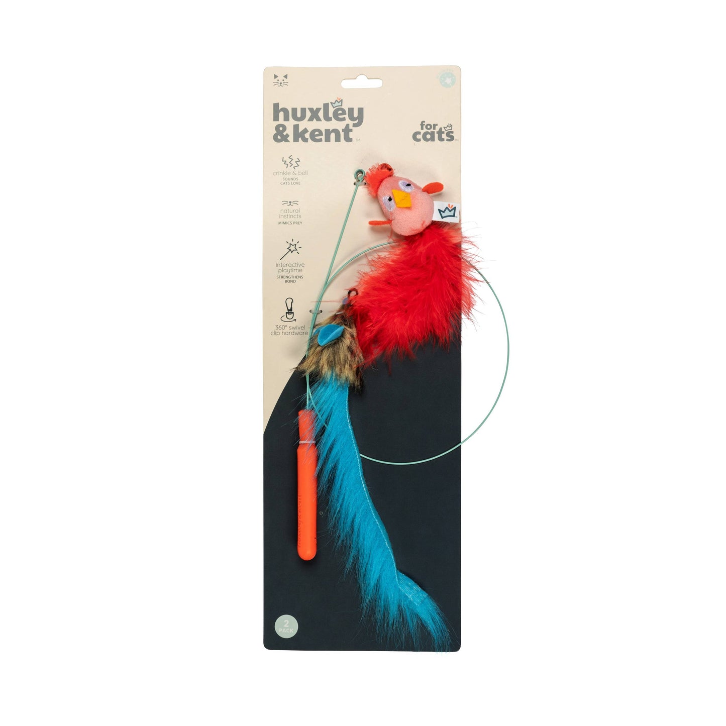 Wire Birdy & Mouse Wand Cat Toy: One Size
