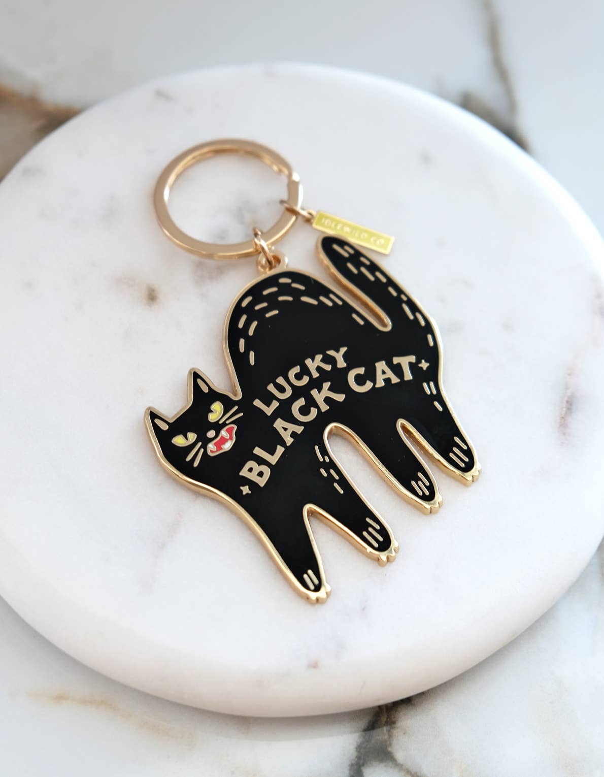 Enamel Keychain | Lucky Black Cat: Gift Box