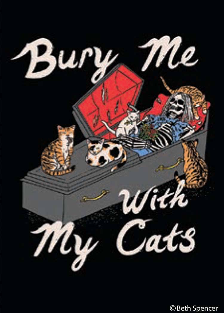 Magnet-Bury me with my cats