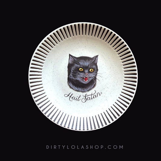 "HAIL SATAN." CAT TRINKET TRAY 