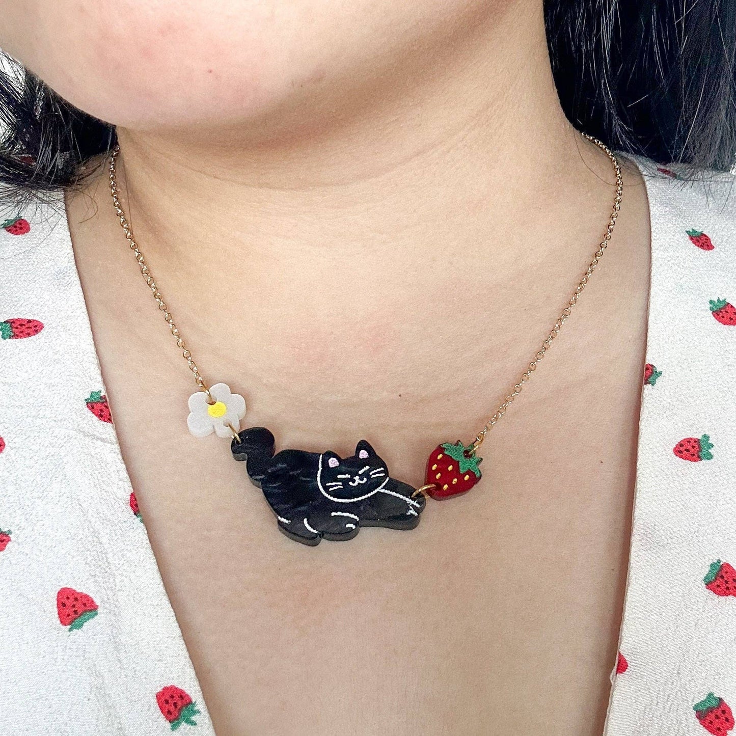 Kitties Necklace: Orange Cat