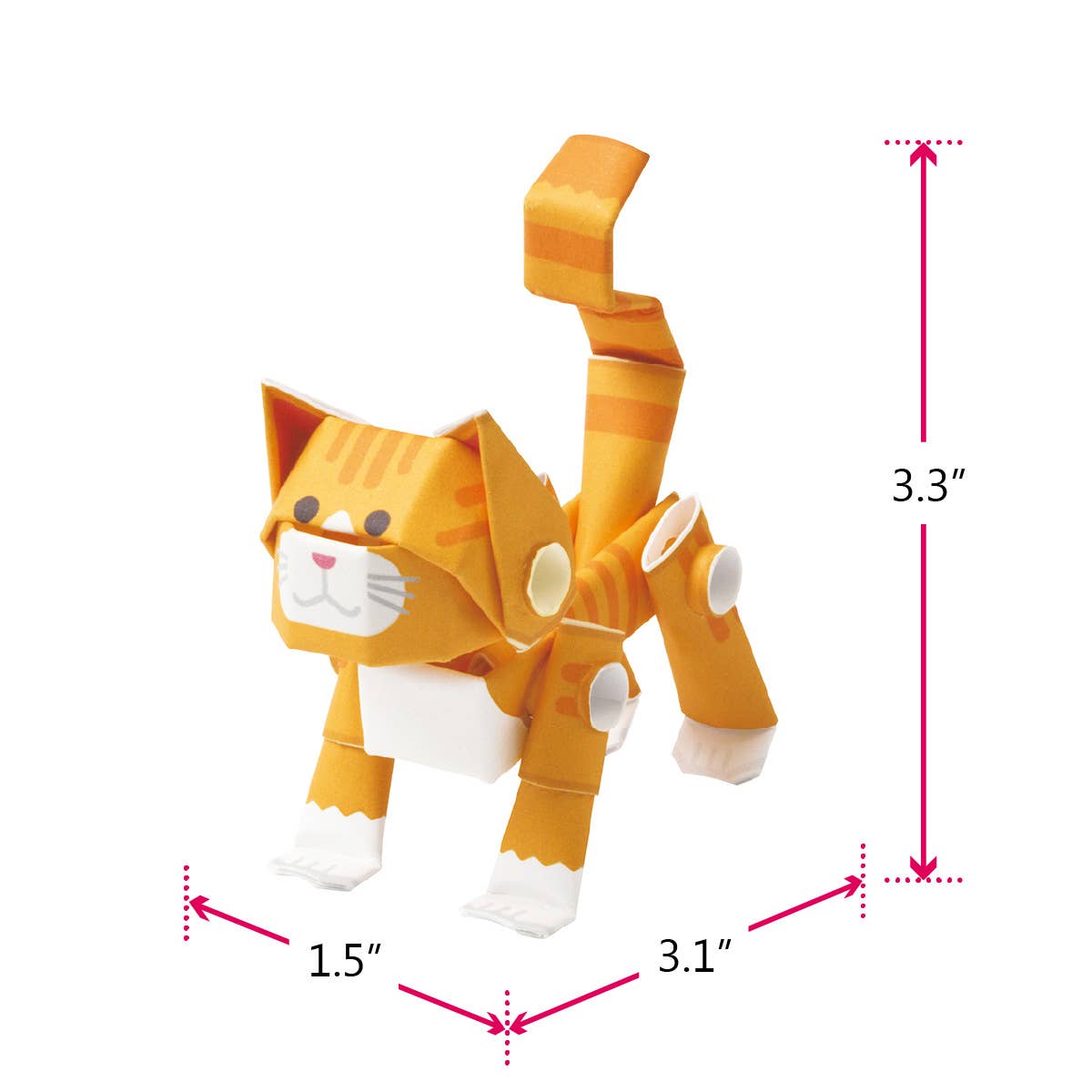 PIPEROID animals Orange Tabby - paper craft kit from Japan