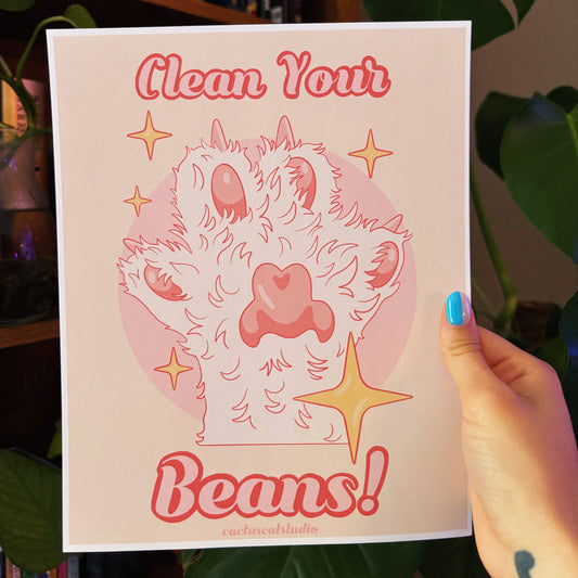 Clean Your Beans 8x10 Art Print