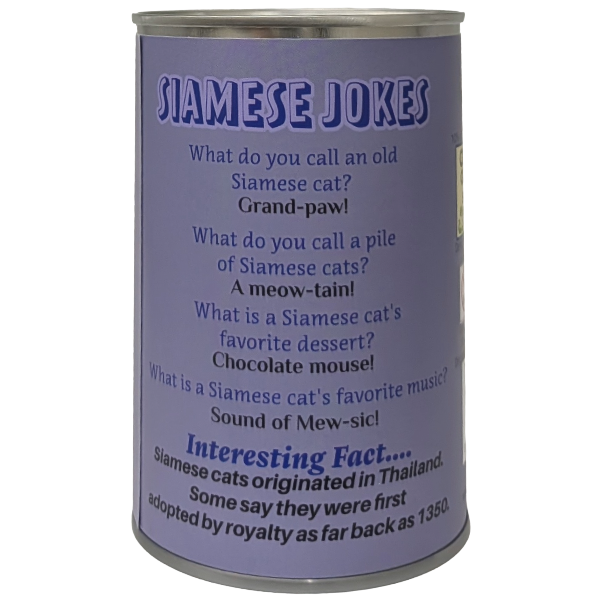 Canned Siamese | Rescue Cat | Eco-Friendly Recycled Gift: Pop Top Lid