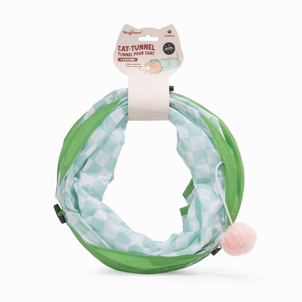 HugSmart Pet - Meow Buddies  | Green Plaid - Cat Toy