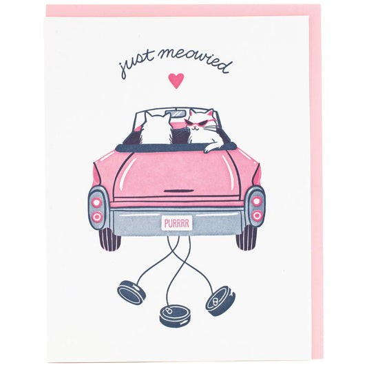 Cool Cats Wedding Card-BLANK INSIDE