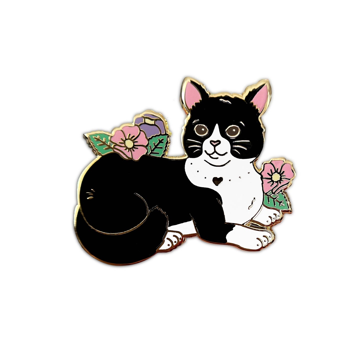 Tuxedo Cat Enamel Pin