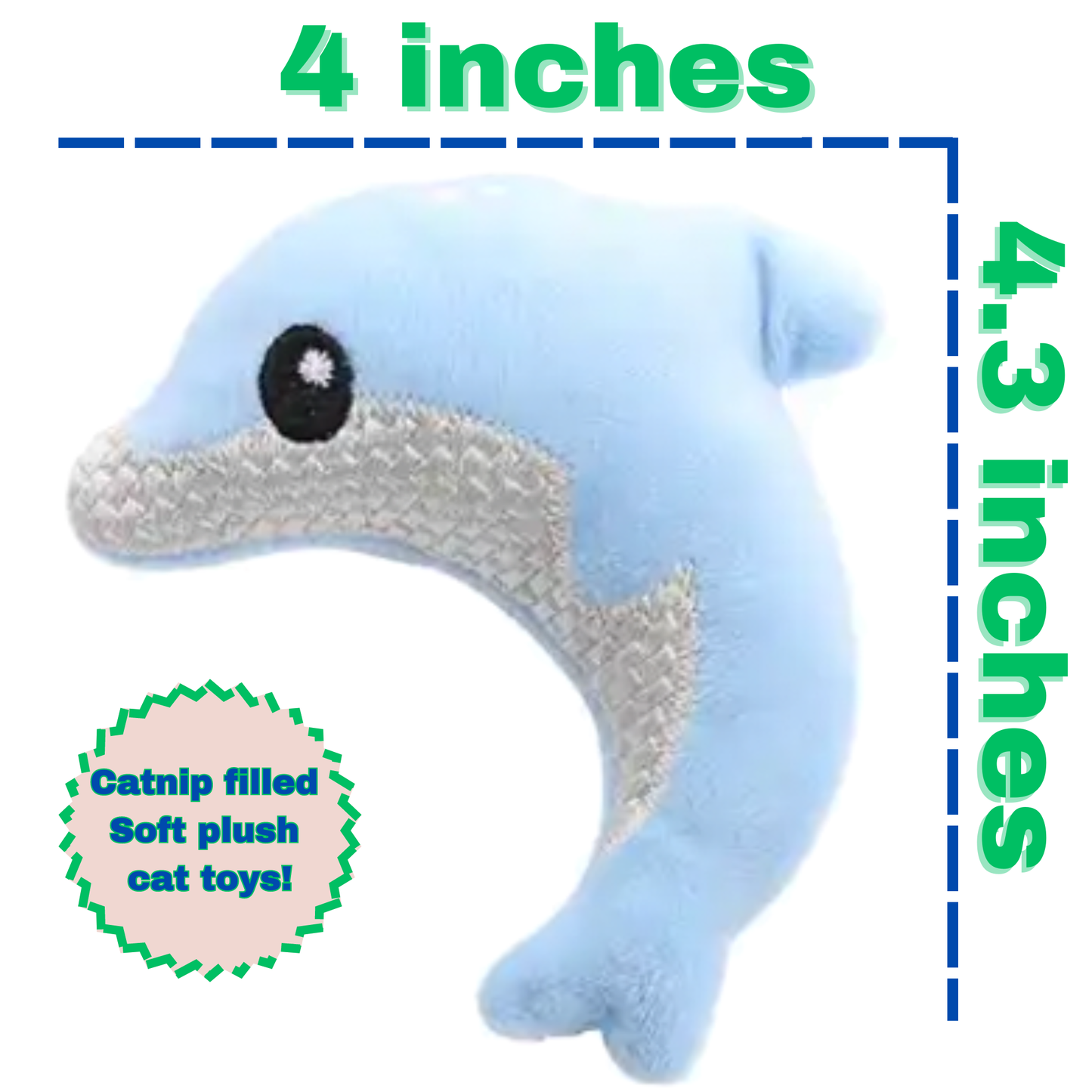 Catnip Toys Catnip Dolphins 3 Per Pack Cute Funny Cat Toys