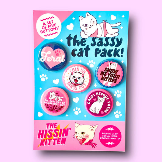 The Sassy Cat Pack Pin Back