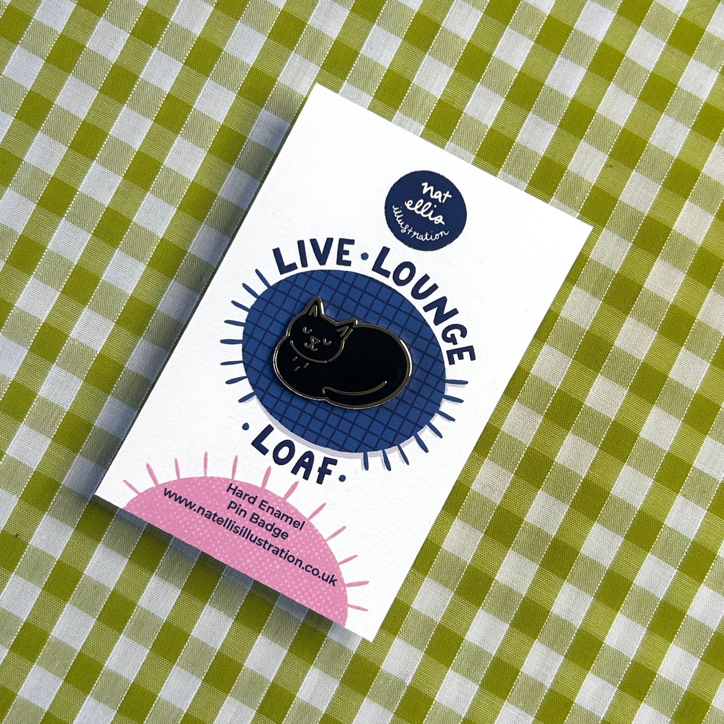 Live, Lounge, Loaf Cat - Luxury Enamel Pin