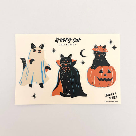 Spooky Cats - Sticker Sheet