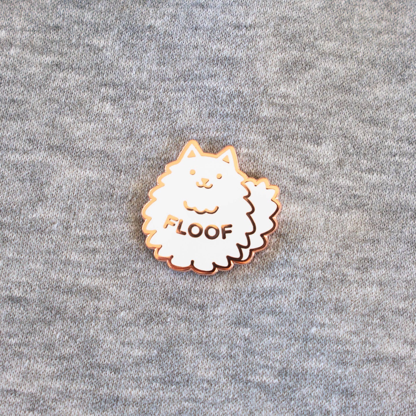 Floof Pin: Gold/grey
