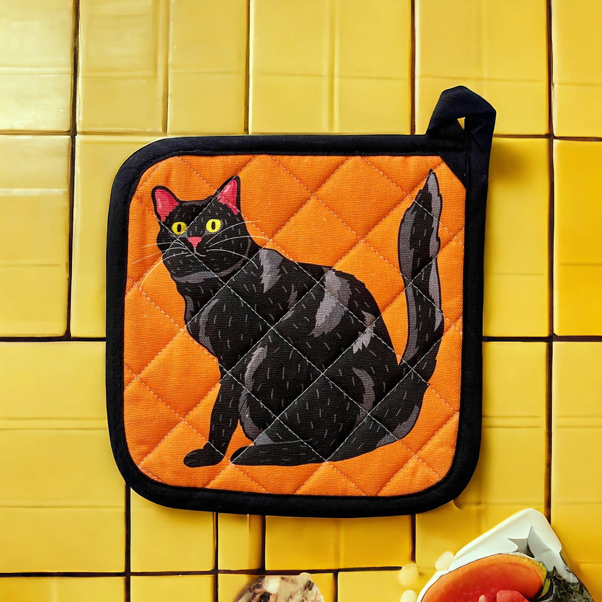 HELLO PET COLLECTION - Hello Black Kitty Cat Potholder