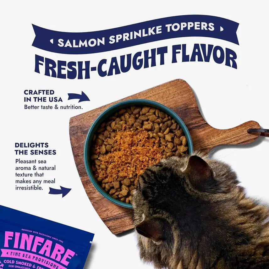 Freeze-Dried Salmon Sprinkles (Topper) for Cats, 6oz