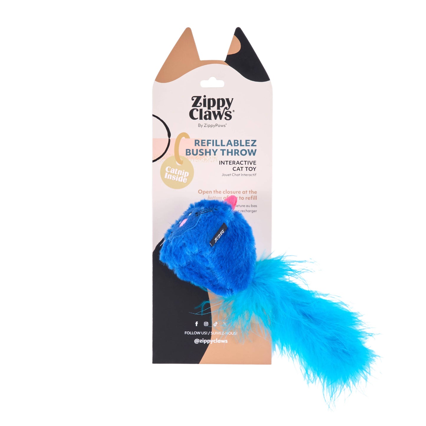 ZippyClaws® Refillablez Bushy Throw - Mouse