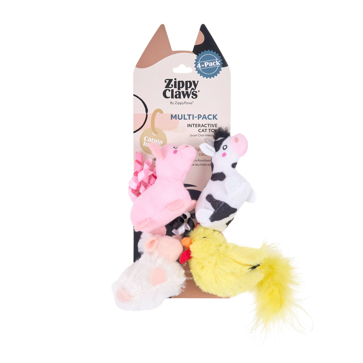 ZippyClaws® 4-Pack Farm Friends